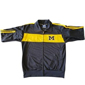 Michigan Wolverines College Track Jacket Size Mens Medium